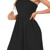 Summer Dress for Women Beach Boho Strapless Cover Ups Off Shoulder Floral Sundresses