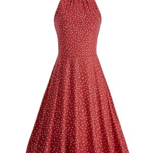Women's Halter Neck Floral Summer Casual Sundress