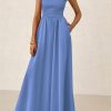 Women's Smocked Maxi Dresses 2025 Summer Beach Sundress Casual Spaghetti Strap Swing A Line Long Flowy Dress