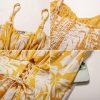 Women's Summer Floral Dress 2025 Spaghetti Strap Smocked Tiered Casual Boho Maxi Long Sundress with Pockets